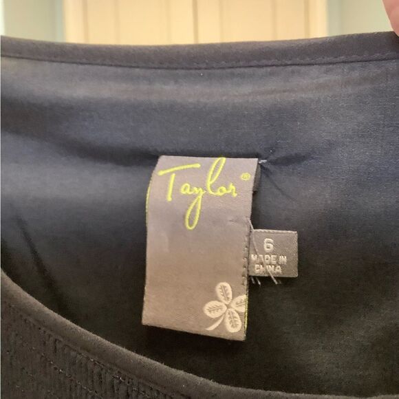 🖤 Taylor Black Sleeveless Dress – Smocked Bodice, Empire Waist – Size 6 - Picture 7 of 7